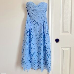 Francescas Blue Strapless Dress
